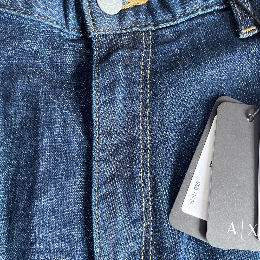 Armani Exchange Dark Blue Jean Shorts Men’s Size 31 NWT New Designer Denim AX